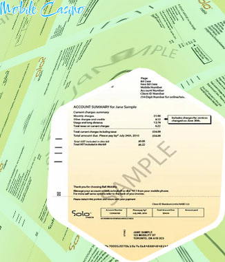 Mobile phone bill slots